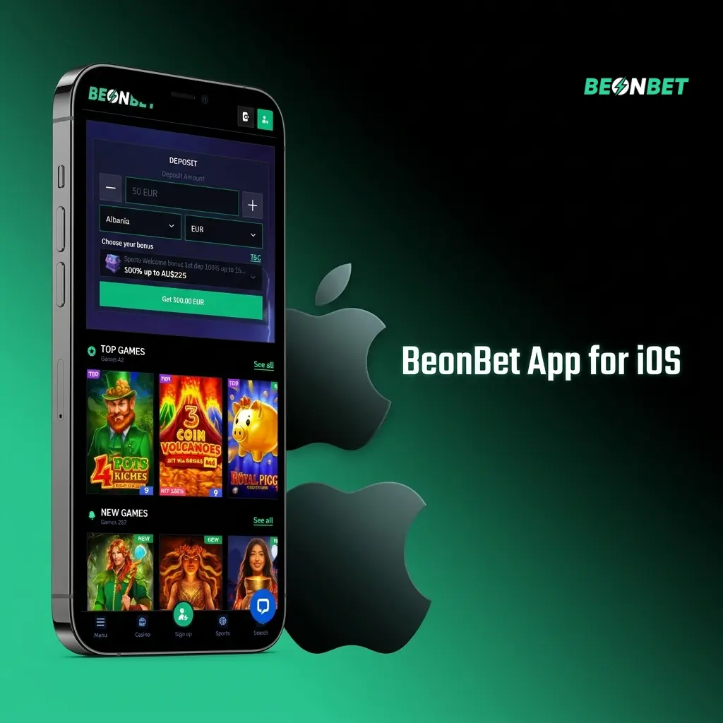 BeonBet iOS app on iPhone and iPad for touch betting, casino play, deposits and account checks